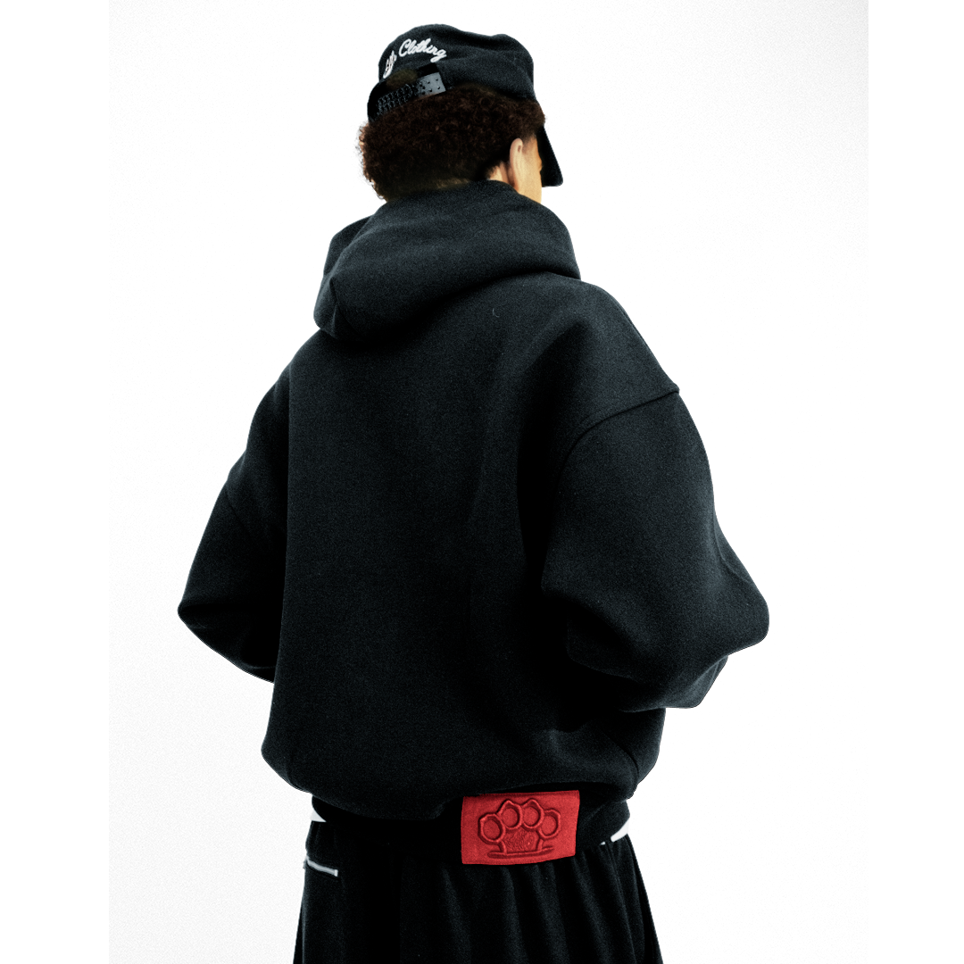 Brass Knuckle 1/4 Zip Hoodie - Black - Effn Clothing