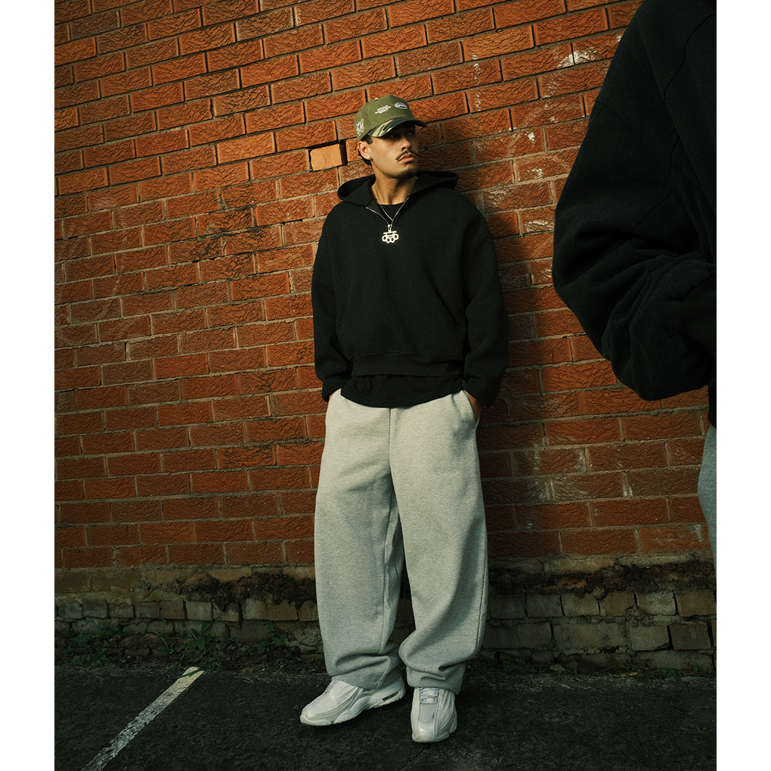 Brass Knuckle 1/4 Zip Hoodie - Black - Effn Clothing