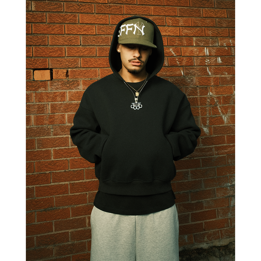 Brass Knuckle 1/4 Zip Hoodie - Black - Effn Clothing