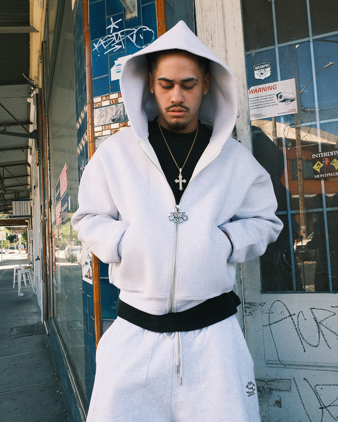 Knuckle Busta Hoodie - Grey - Effn Clothing