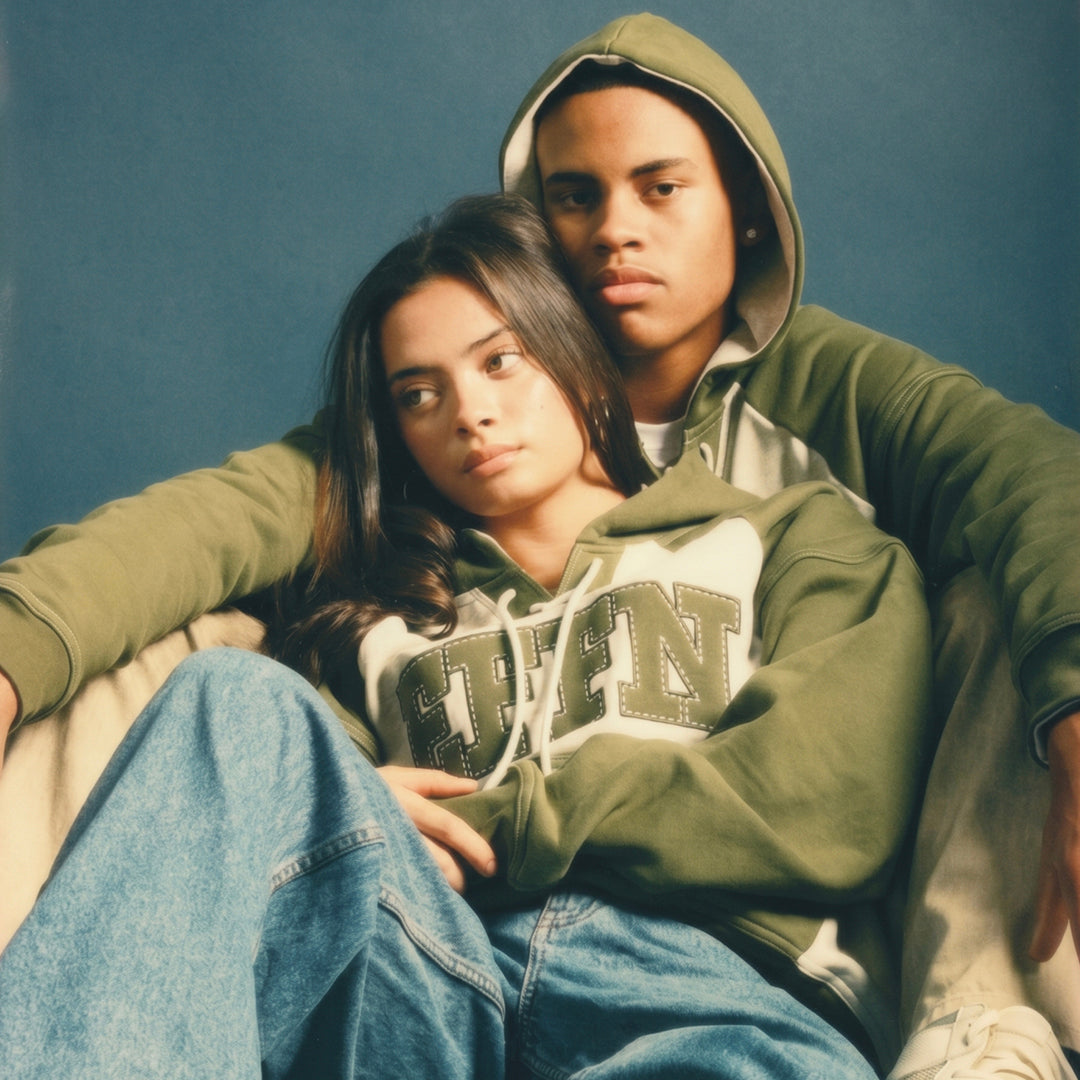 Drawstring Everyday Hoodie - Green/Grey - Effn Clothing