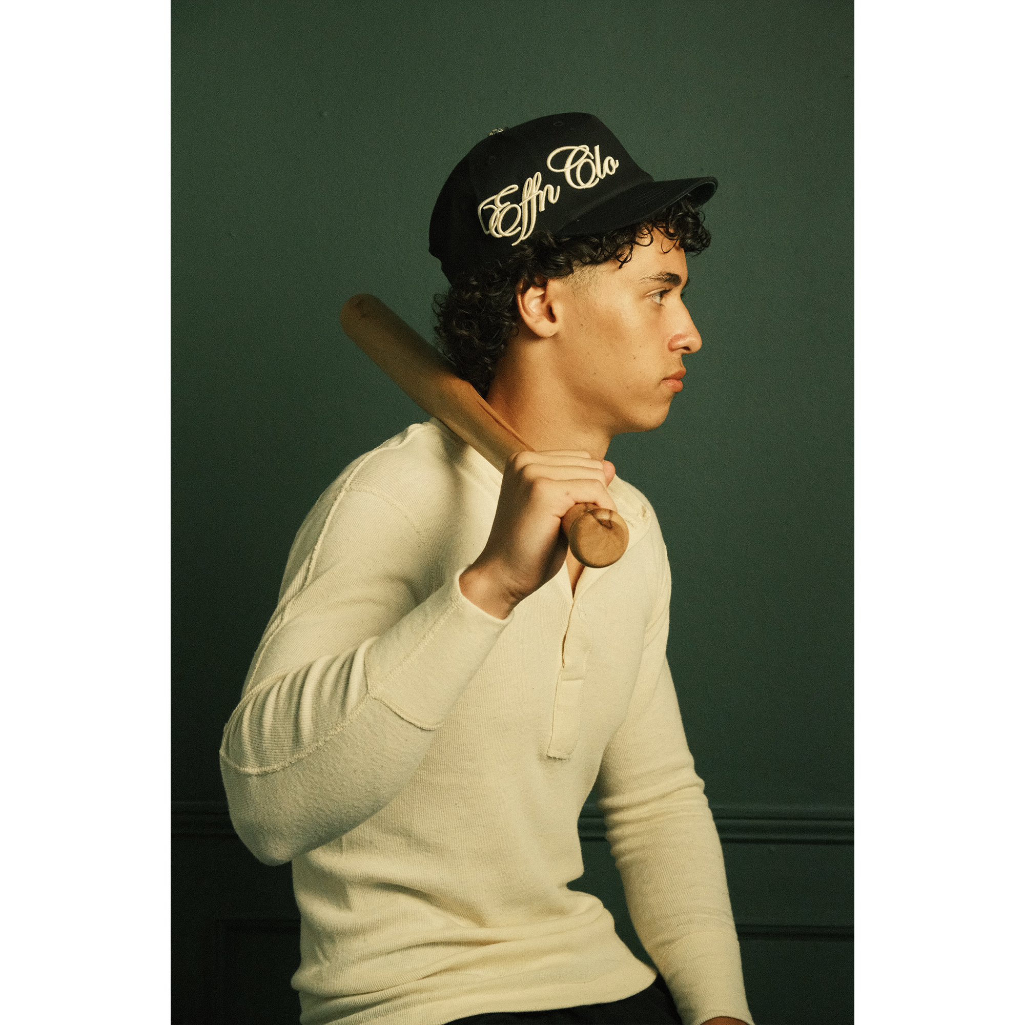 Fielders Script Hat - Black - Effn Clothing